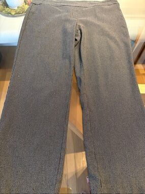 Hilary Radley Black and White Micro-Check Pants